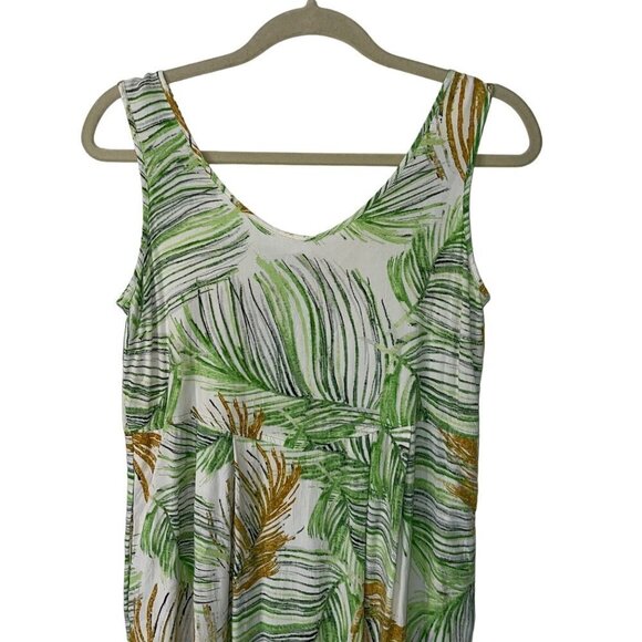 Jams World Vintage Astoria Midi Summer Dress Size Extra Small White Green Rayon - Picture 5 of 11